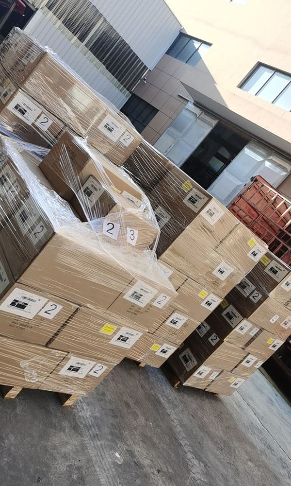 Finished goods warehouse - microwave grill pots ready for delivery